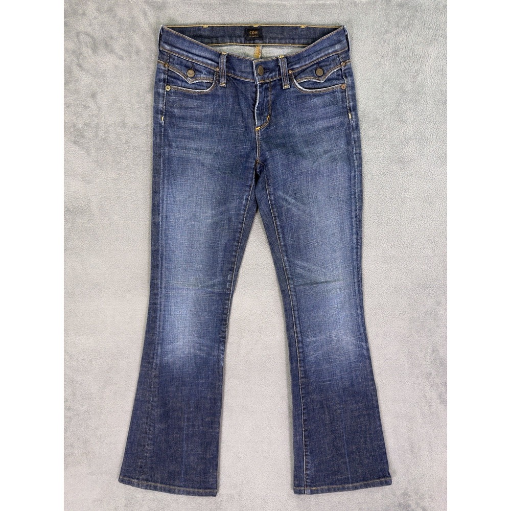 Citizens Of Humanity Jeans Womens 25 Blue Bootcut Low Rise Dark Wash Flap Pocket